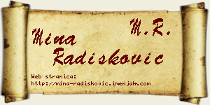 Mina Radišković vizit kartica